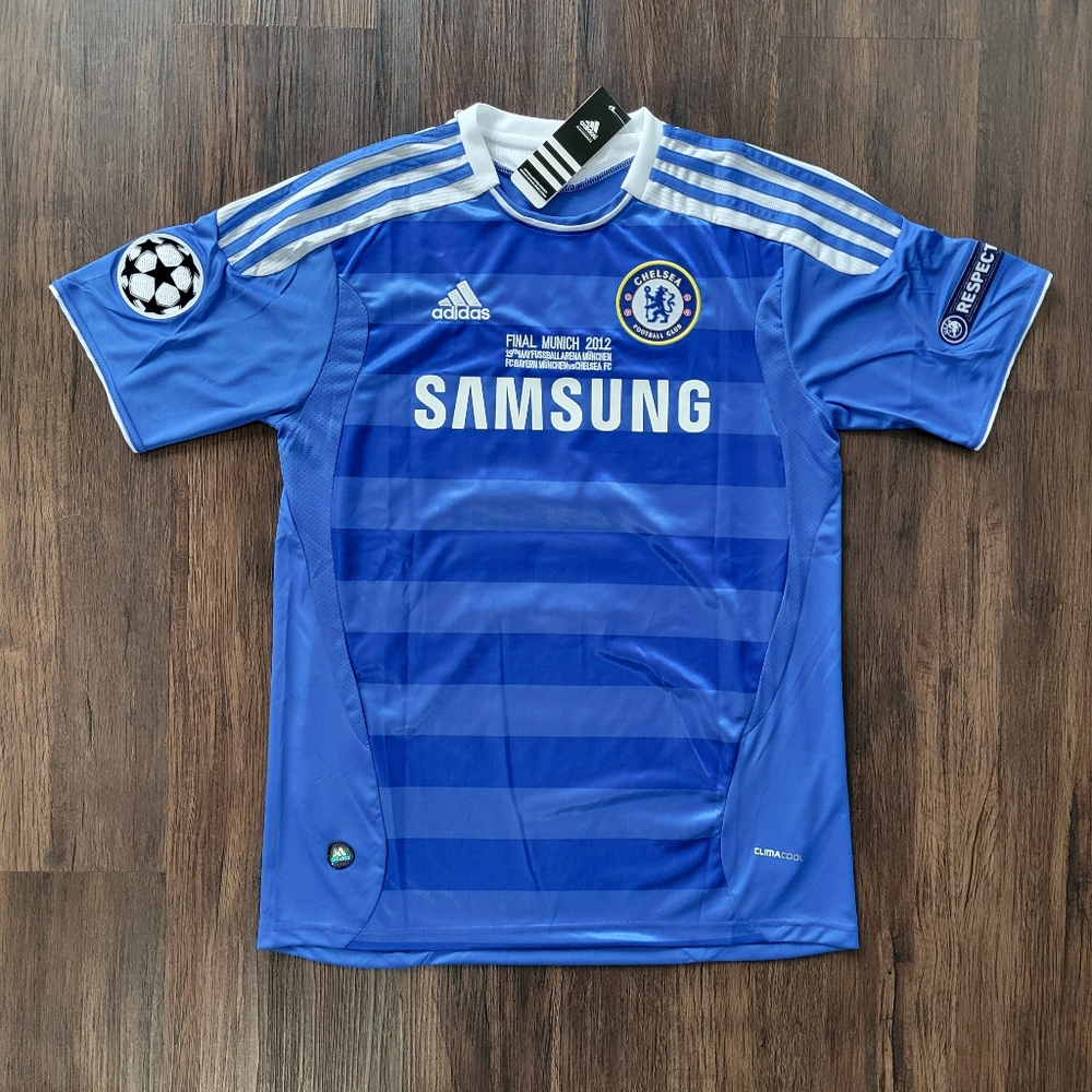 Didier Drogba Chelsea New Men's Champions League 2012 Final Blur Soccer Jersey